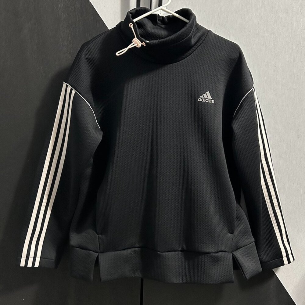 Adidas Intuitive Warmth Sweatshirt Black/Pale Pink Women's‎ Size M